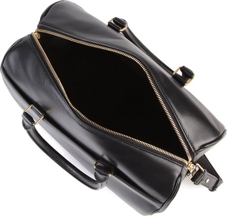 Saint Laurent Small Leather Duffel Bag in Black for Men | Lyst