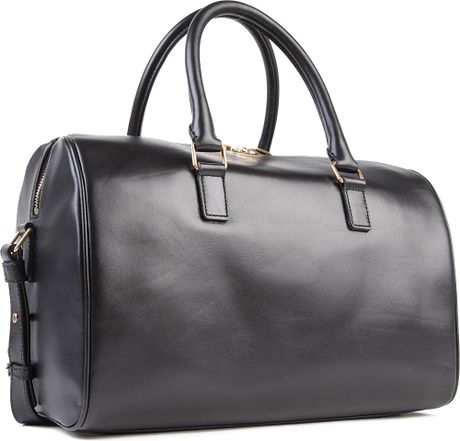 Saint Laurent Small Leather Duffel Bag in Black for Men | Lyst