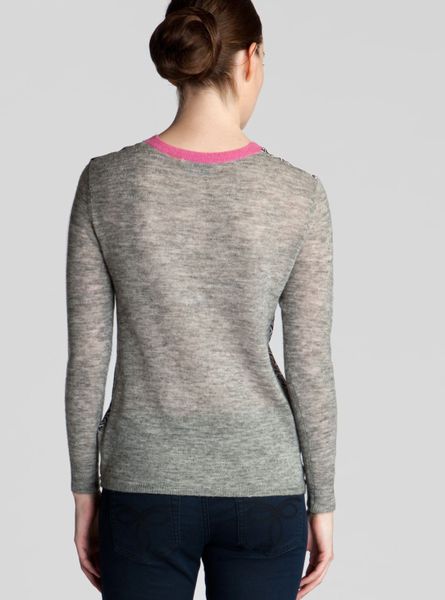 Ted Baker Sweater Amberly Geo Print in Gray (Grey) | Lyst