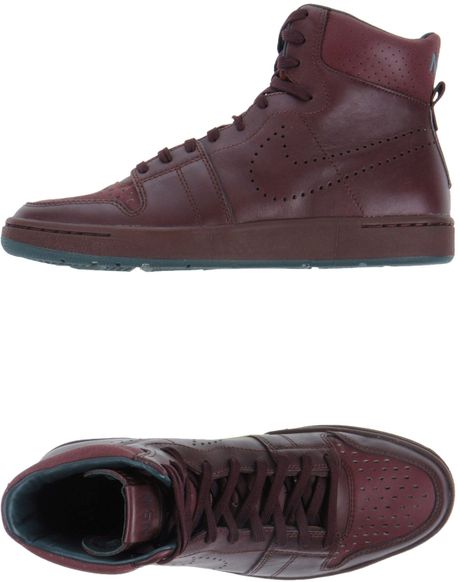 nike tan hightops