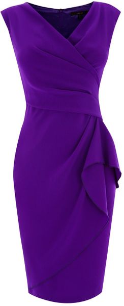 Coast Emmy Crepe Dress in Purple