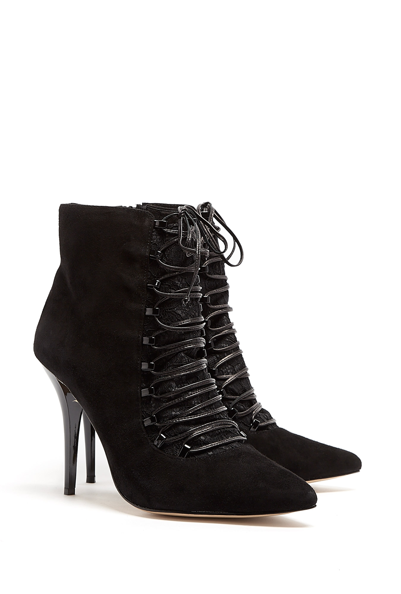 zara lace up ankle boots