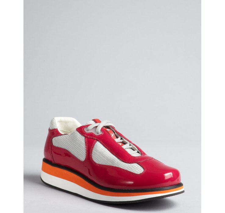 prada mesh panelled sneakers