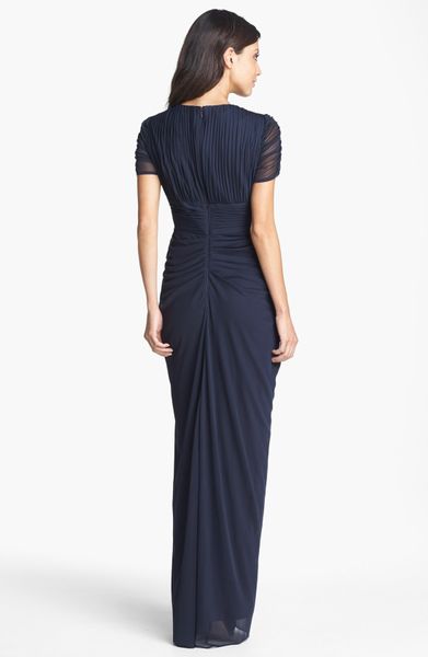 adrianna papell draped gown