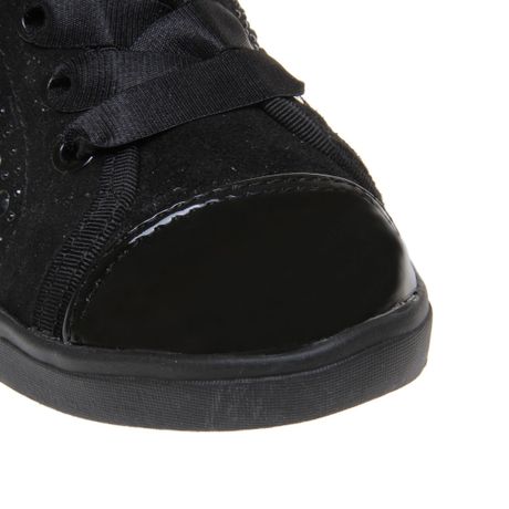 black trainer style shoes