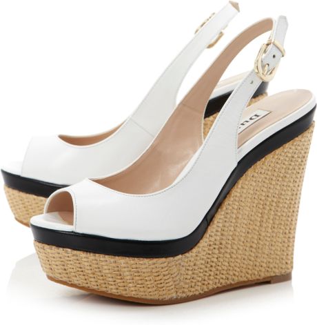 black and white wedge shoes