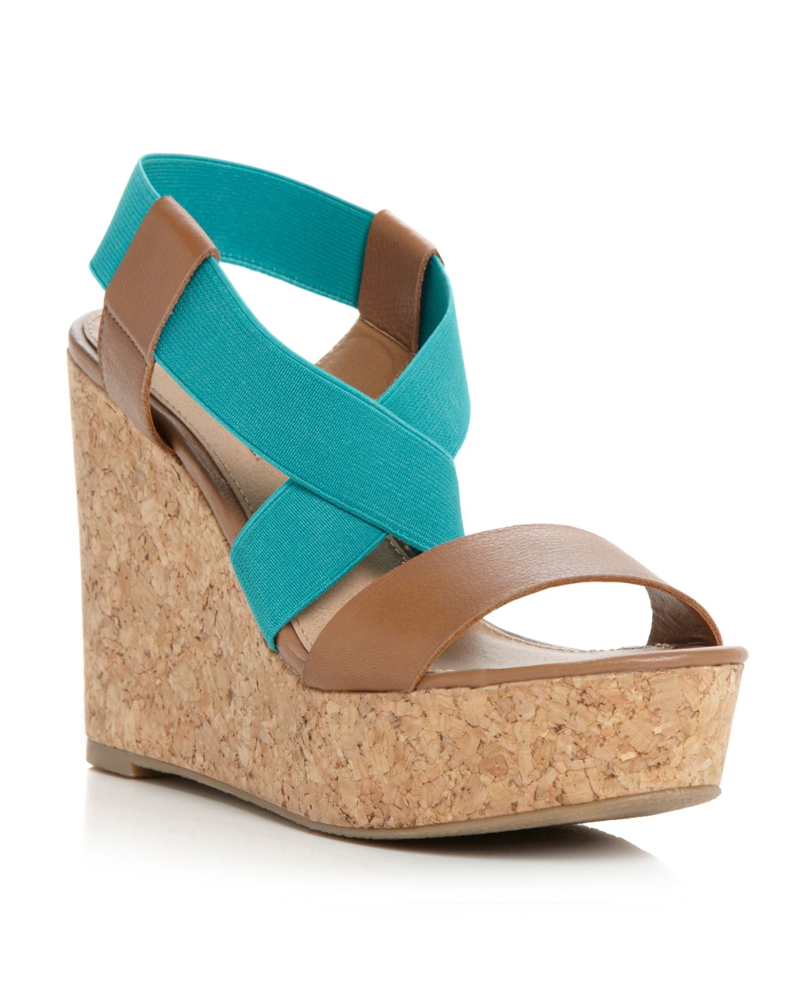steve madden cork wedge heels