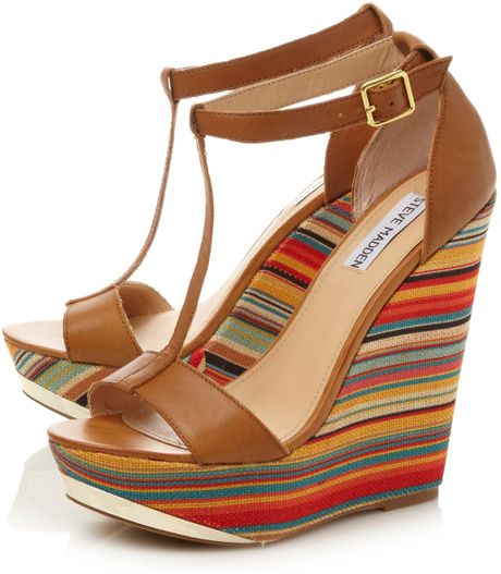 steve madden platform sandals tan