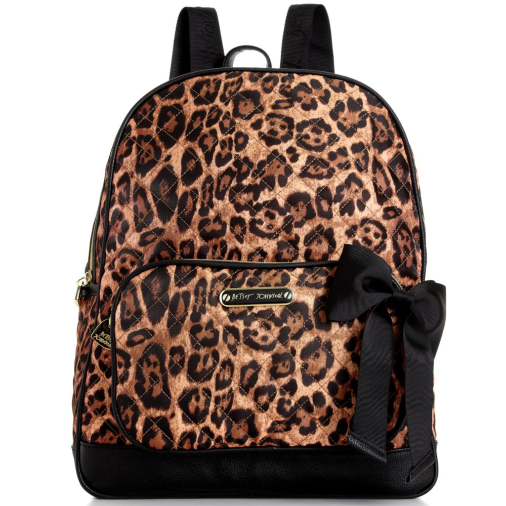 Betsey Johnson Animal Quilted Backpack in Animal Lyst