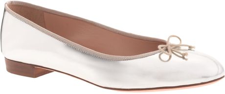 j crew silver flats