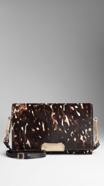Burberry Animal Print Calfskin Crossbody Bag in Brown (dark camel) Burberry Animal Print Calfskin Crossbody Bag in Brown (dark camel)