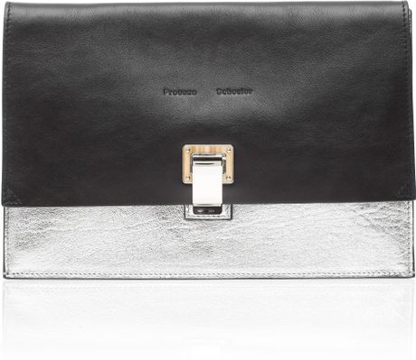 stylish lunch bags for men on Proenza Schouler Small Metallic Lunch Bag in Black - Lyst