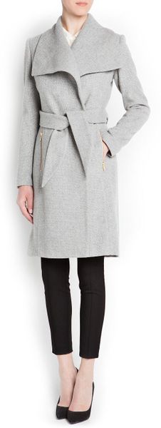mango flecked textured grey coat