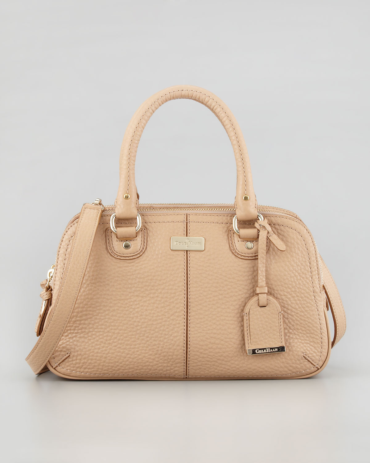 Cole Haan Village Small Triple zip Satchel Bag Sand in Beige (SAND) Lyst