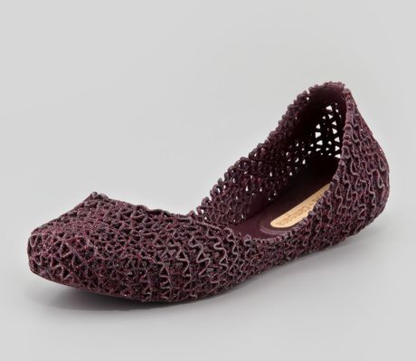 sparkly jelly flats