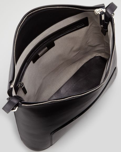 The Row Leather Crossbody Bag Black in Black | Lyst