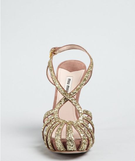 miu miu glitter sandals