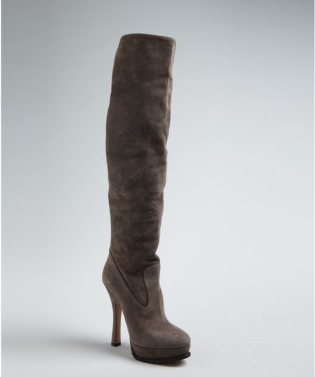 grey platform boots