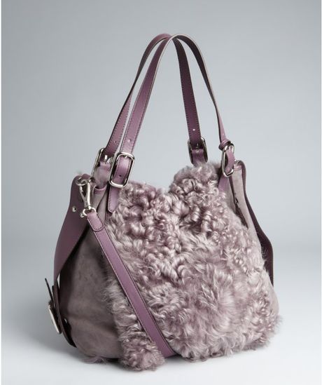 shearling hobo