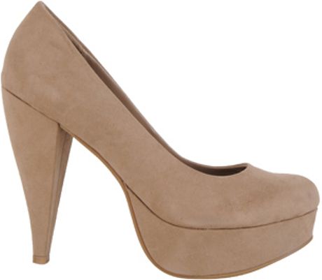 Forever 21 Suedette High Cone Heels in Brown (TAUPE) | Lyst