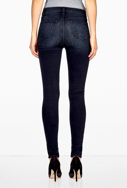J Brand Impression Maria Highrise Skinny Jeans In Blue Denim Lyst