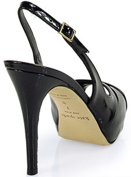 black open toe sling back heels