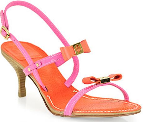tory burch orange heels