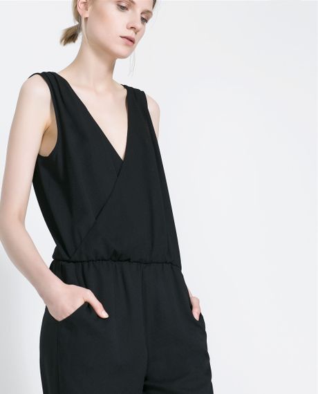 Zara Sold Out 2014 Jumpsuit With Elastic Waist Size L