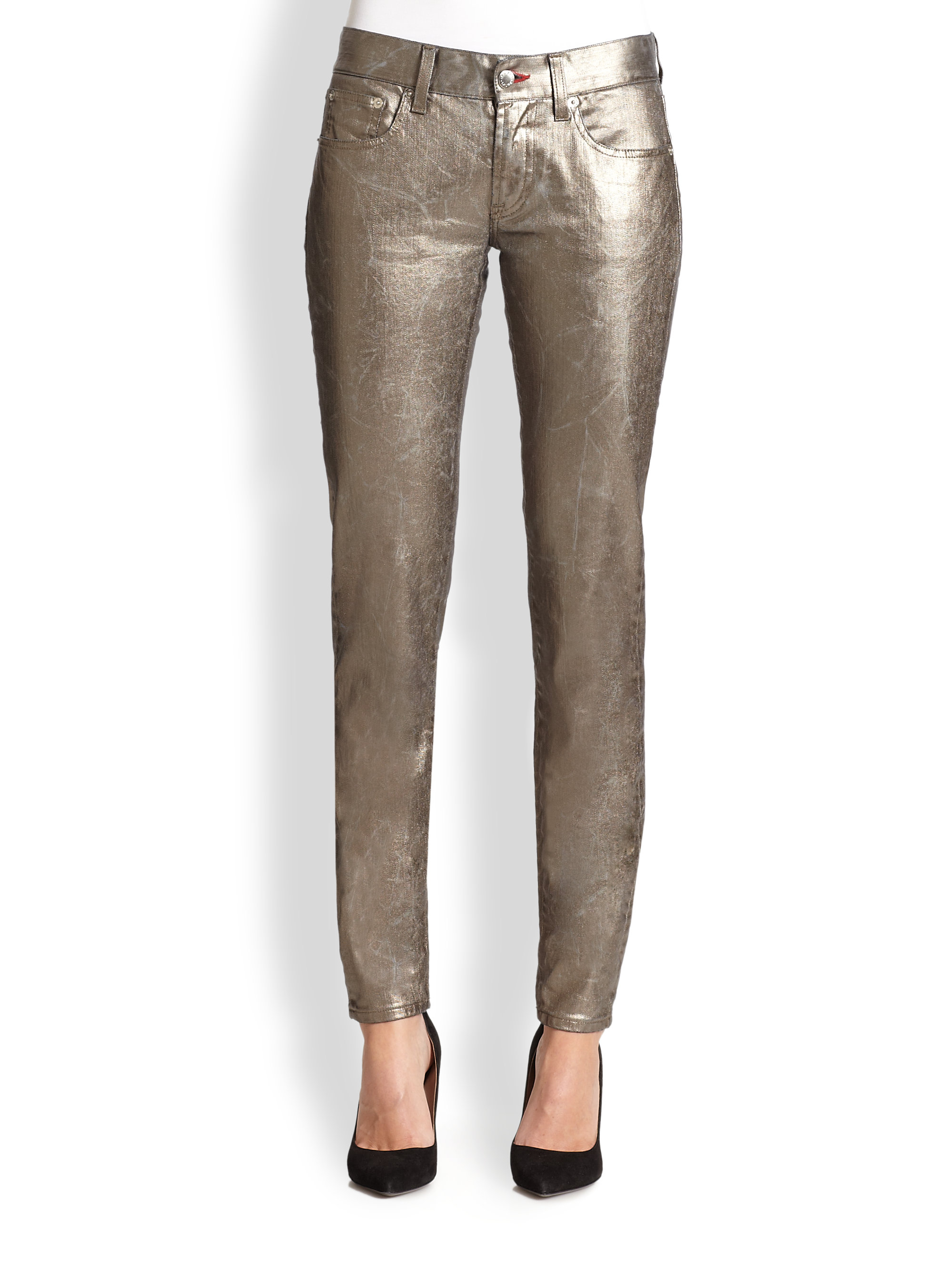 metallic pants