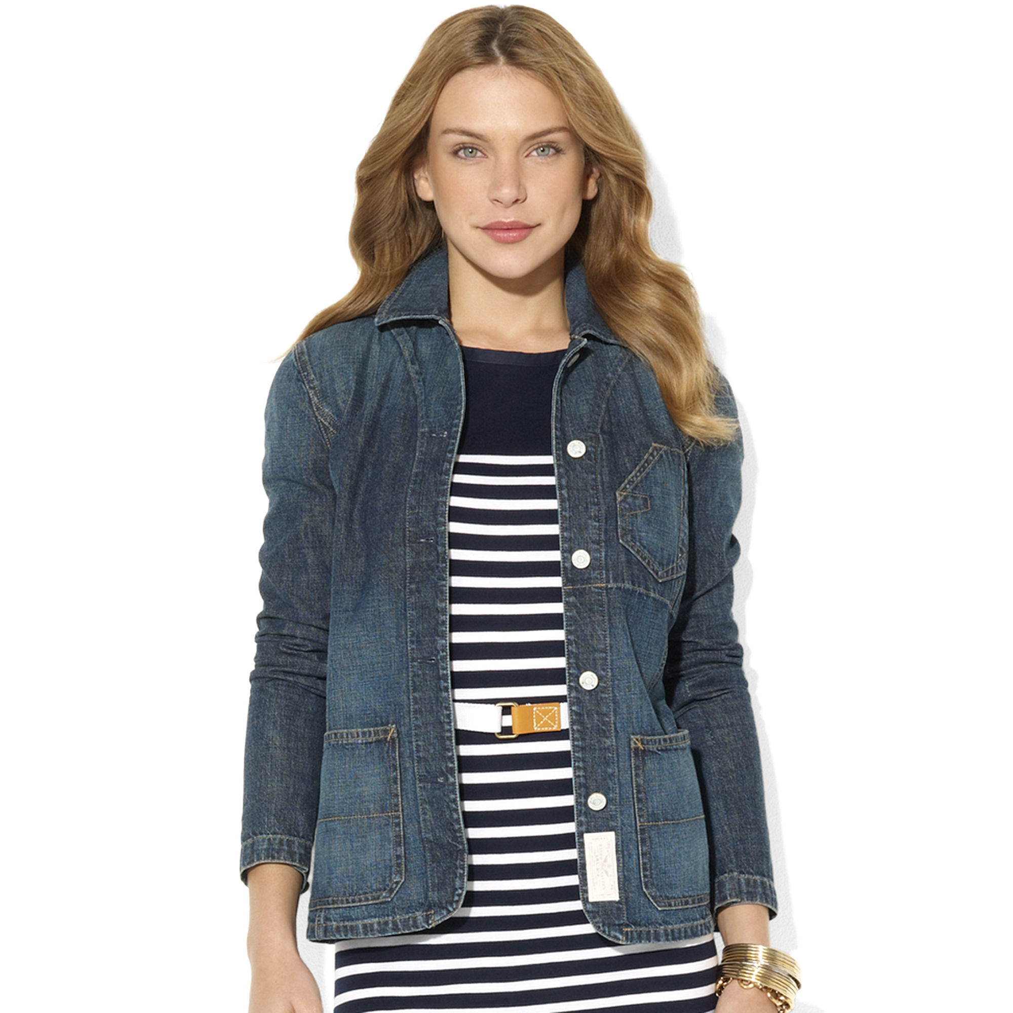 Lauren By Ralph Lauren Lauren Jeans Co Petite Jacket Denim Workwear in