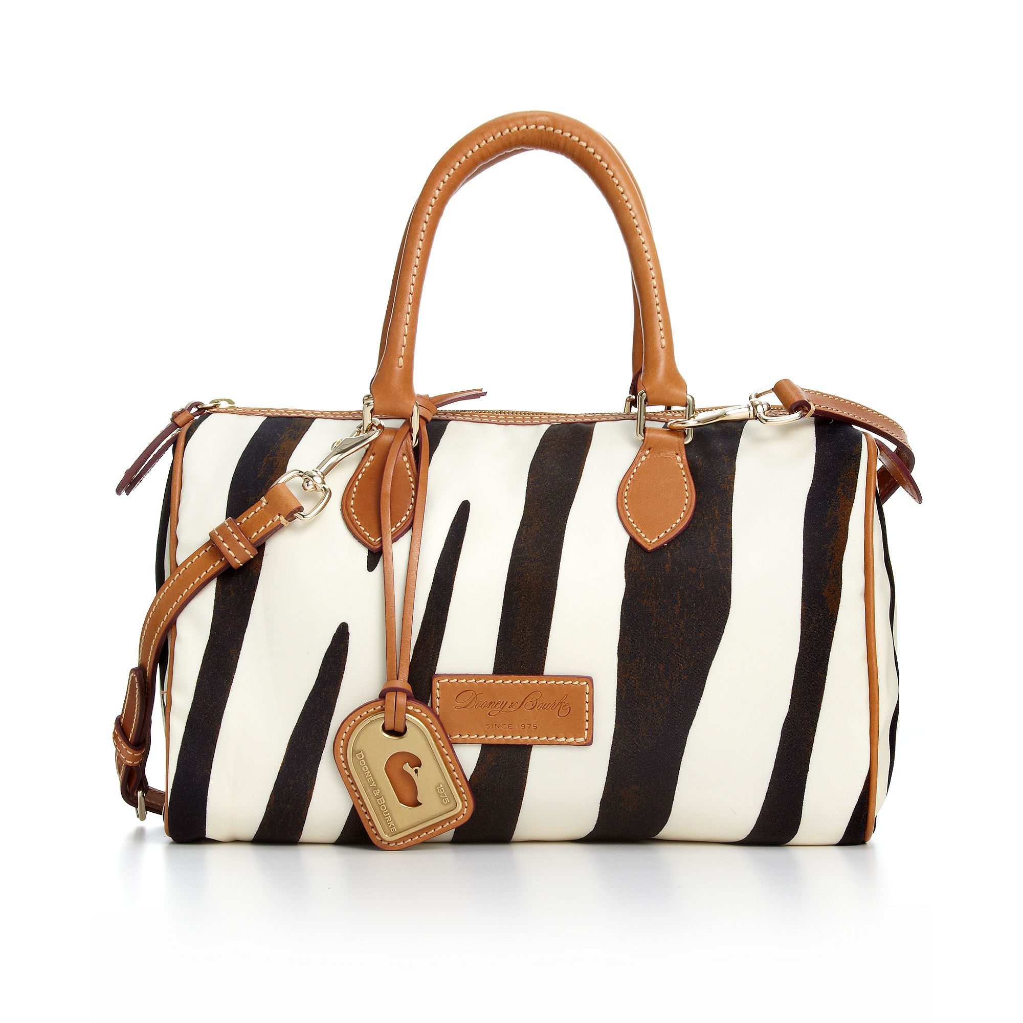 Dooney & Bourke Nylon Classic Satchel in Animal (zebra) Lyst