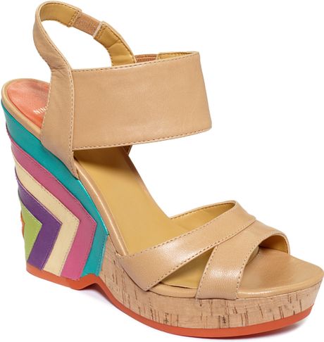 camel color wedge sandals