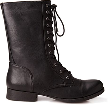 Forever 21 Everyday Combat Boots in Black | Lyst