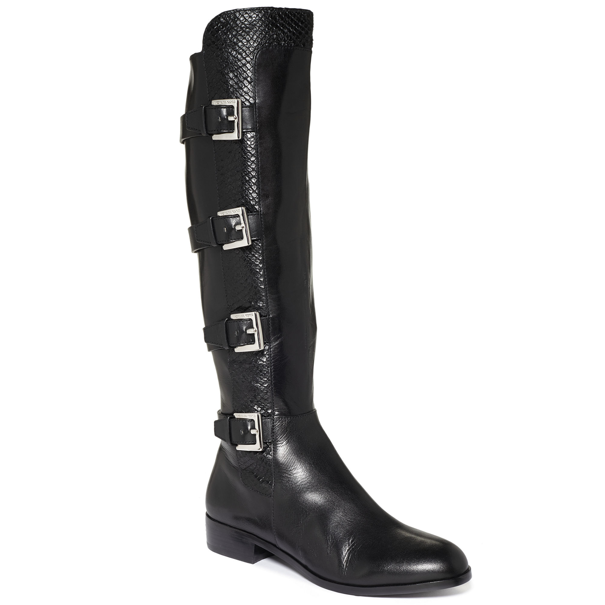 michael kors riding boots black