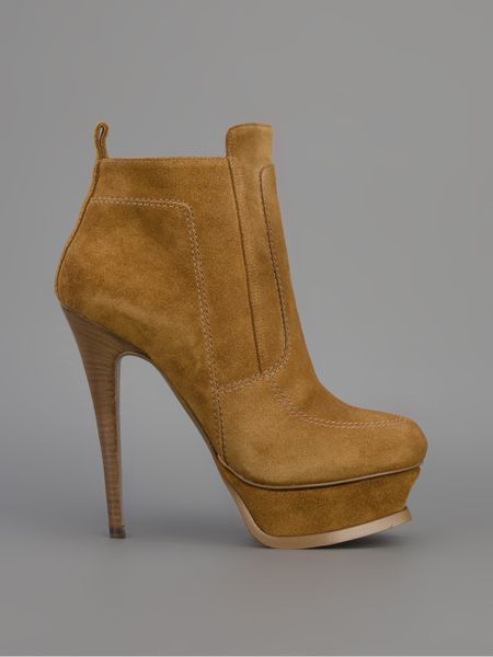 saint laurent gold booties