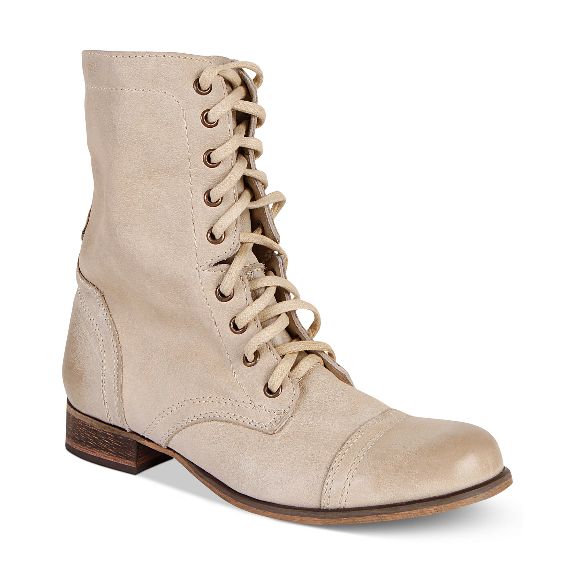 Steve Madden Troopa Boots in Brown (Natural Leather - Bone) | Lyst