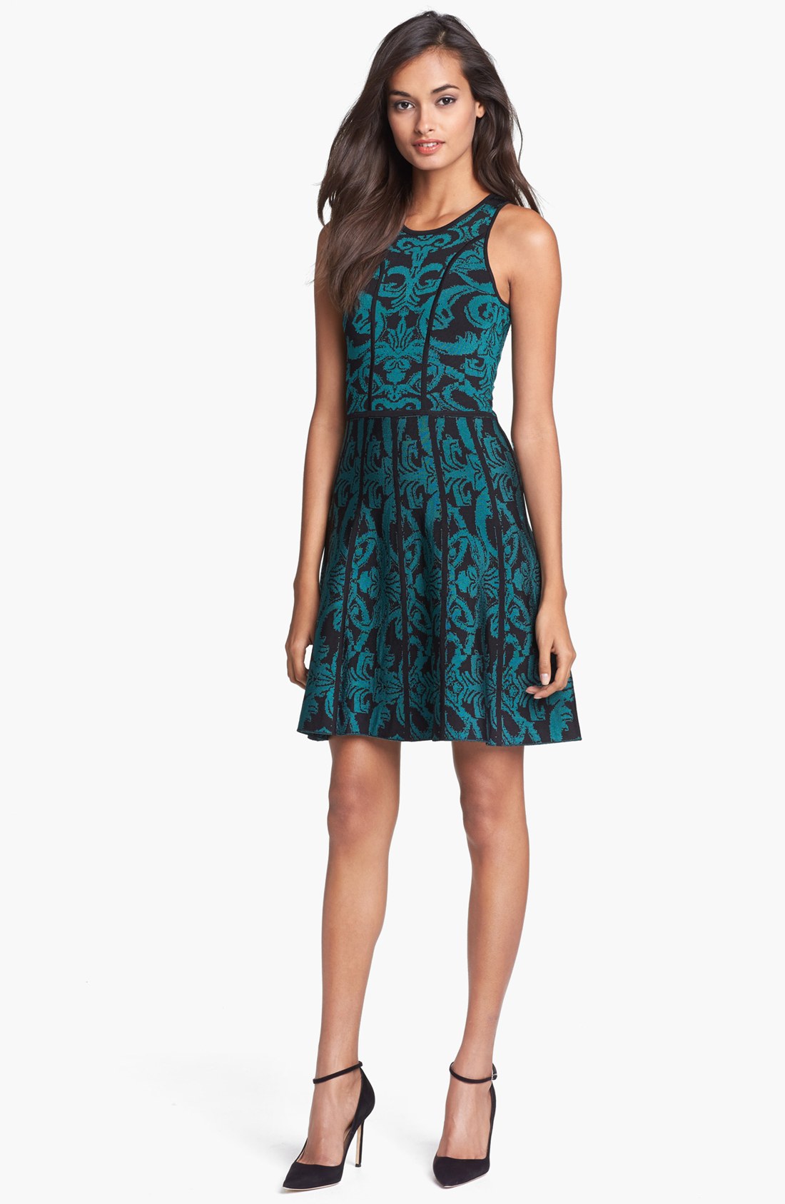 Parker Kiley Knit Aline Dress in Blue (Everglade/ Black) Lyst