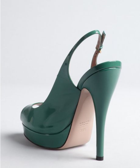 gucci emerald green heels