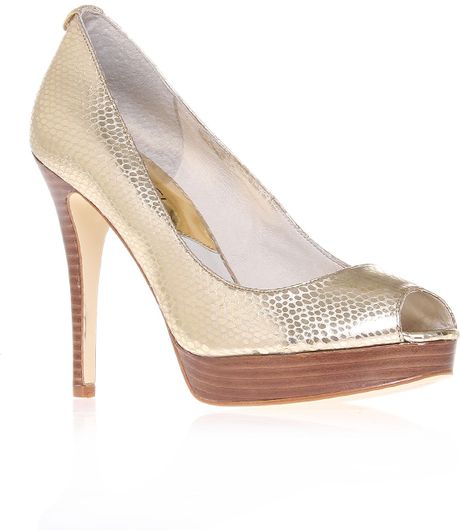 Michael By Michael Kors York Platform Court Shoes in Gold