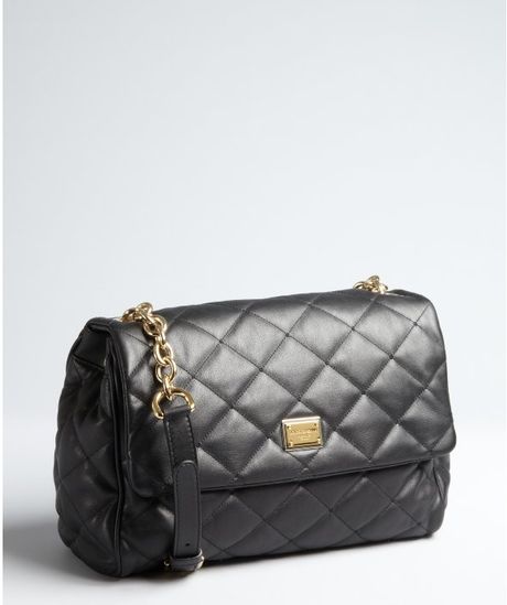 Dolce & Gabbana Black Quilted Leather Chain Shoulder Bag in Black | Lyst