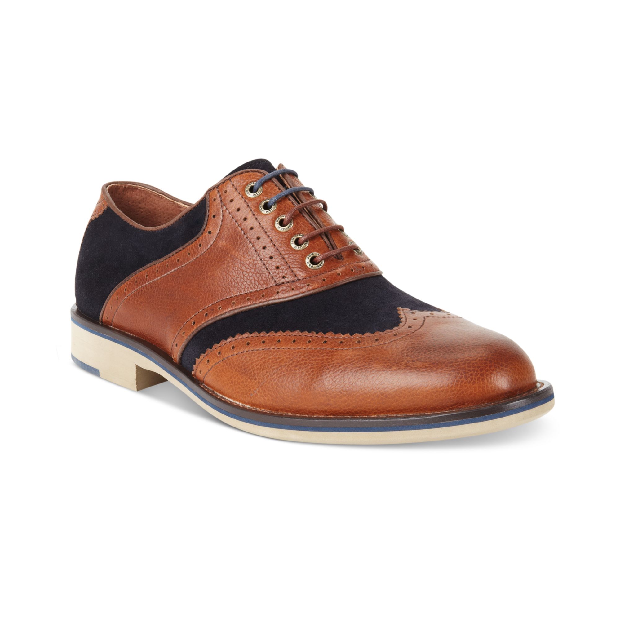Johnston  Murphy Ellington Wingtip Laceup Shoes in Brown for Men (Tan ...