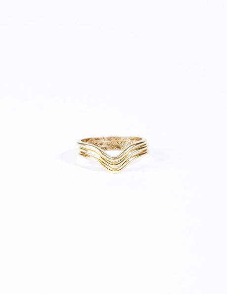 Urban Outfitters Midi Ring Pack in Gold | Lyst