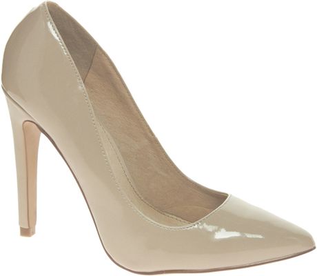 Asos Aldo Frited Nude Patent Court Shoes in Beige (Nude) | Lyst