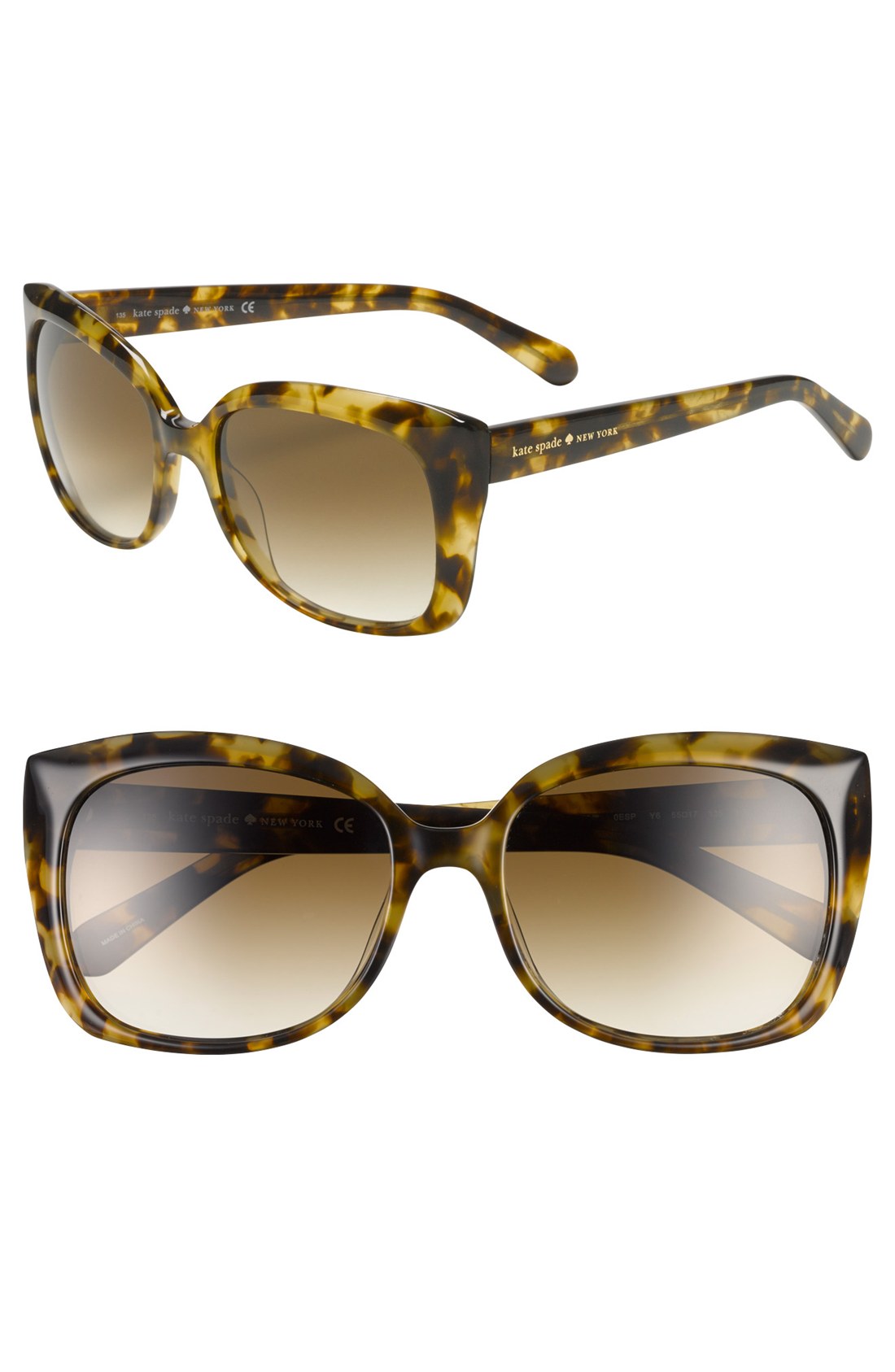 Kate Spade Gardes 55mm Sunglasses in Brown (Camel Tortoise) Lyst