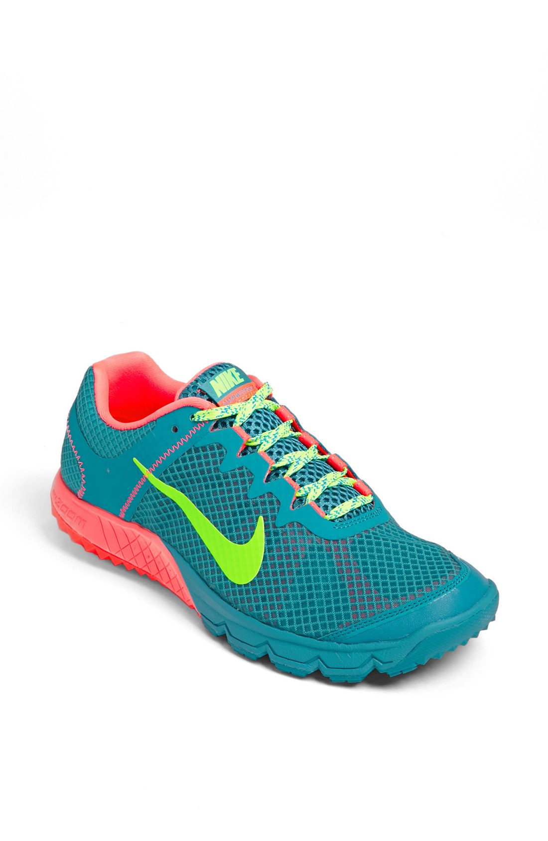 Nike Zoom Wildhorse Running Shoe in Blue (Tropical Teal/ Lime/ Pink