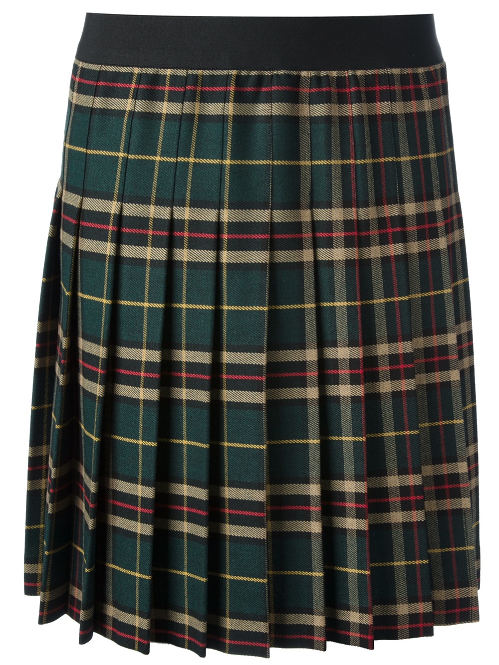 P.a.r.o.s.h. Pleated Tartan Skirt in Green Lyst