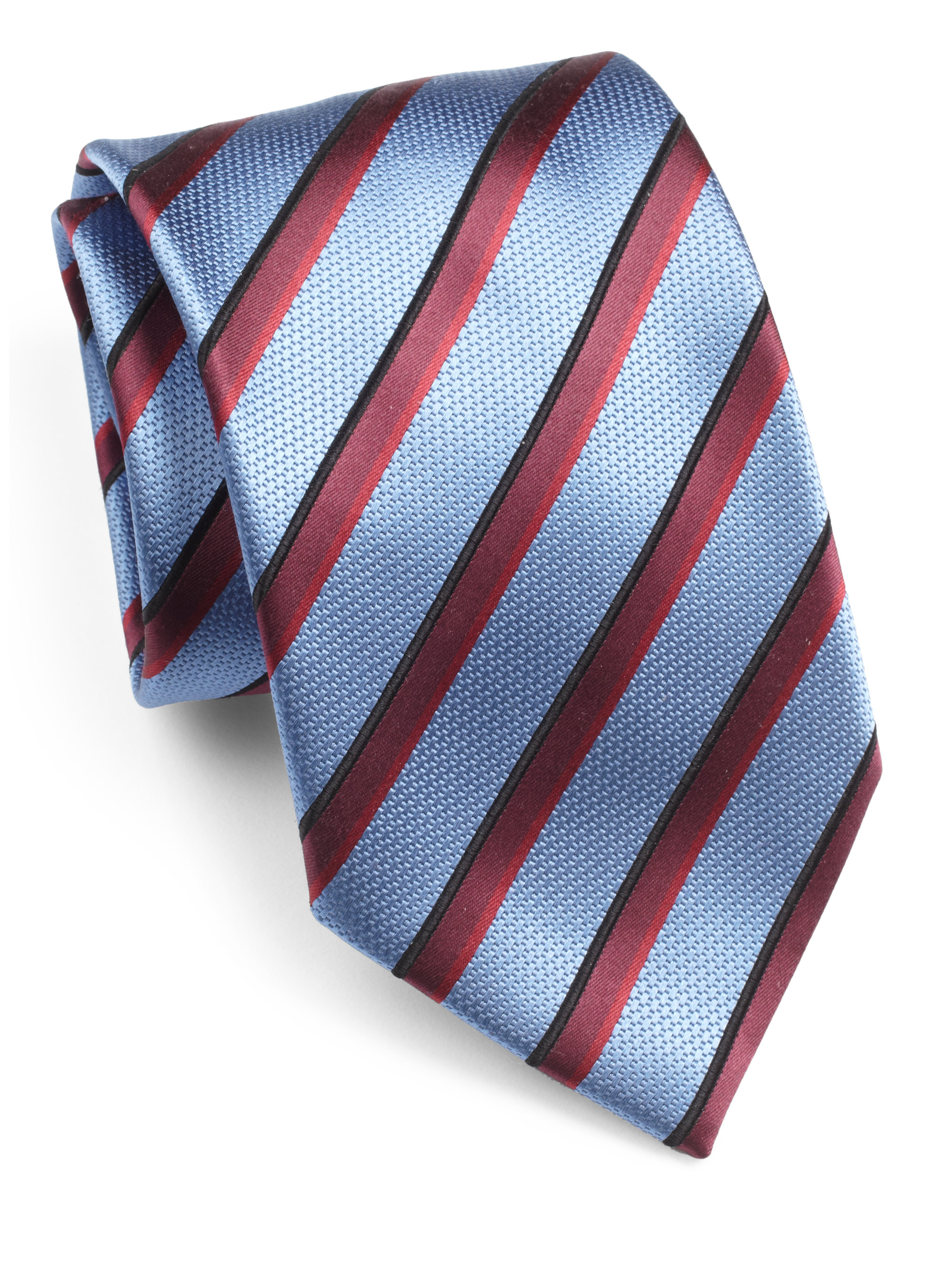 Brioni Shadow Stripe Silk Tie in Blue for Men (LIGHT BLUE) | Lyst