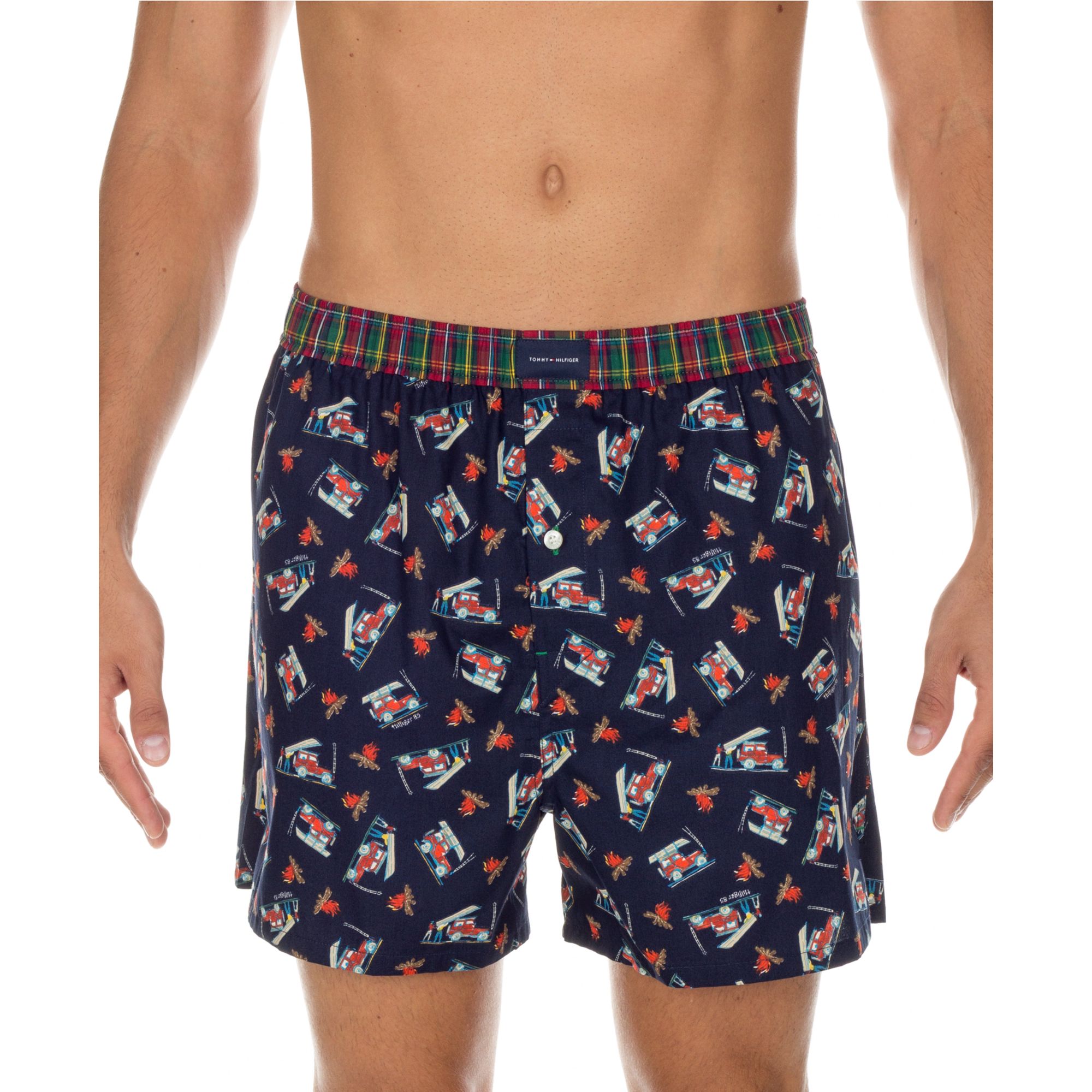 Tommy Hilfiger Camping Print Woven Boxer in Blue for Men (Ocean) Lyst