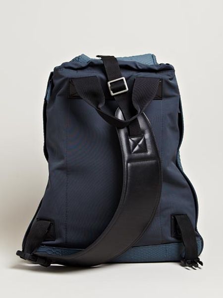Lanvin Mens Python Backpack in Blue for Men | Lyst