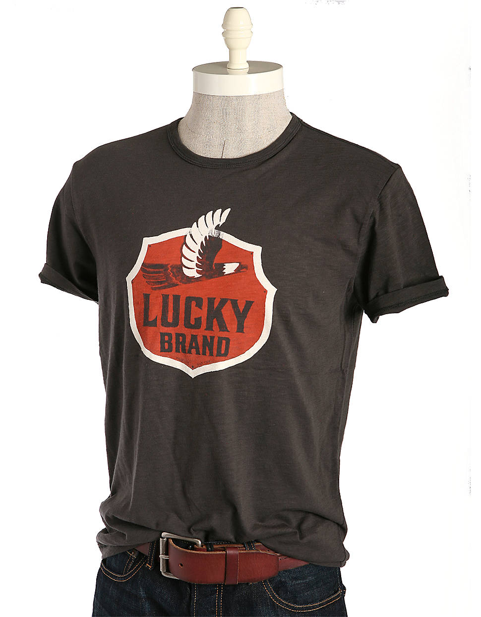 Lucky Brand Eagle Logo Graphic Tshirt in Black for Men (coal) Lyst